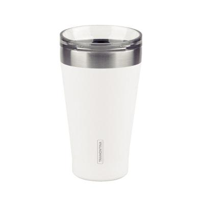 Copo Térmico Exata Em Aço Inox Branco Com Tampa 550 Ml Tramontina 61646/515