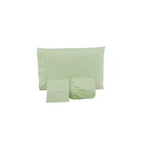 Jogo De Lençol Ponto Palito Simples 3 Peças Casal 80% Algodão - 20% Poliéster Percal 140 Fios Cor:verde - 1