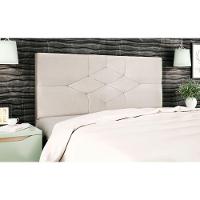 Cabeceira Cama Box Queen 160 Cm Camboriú Suede Bege E Frame - 2