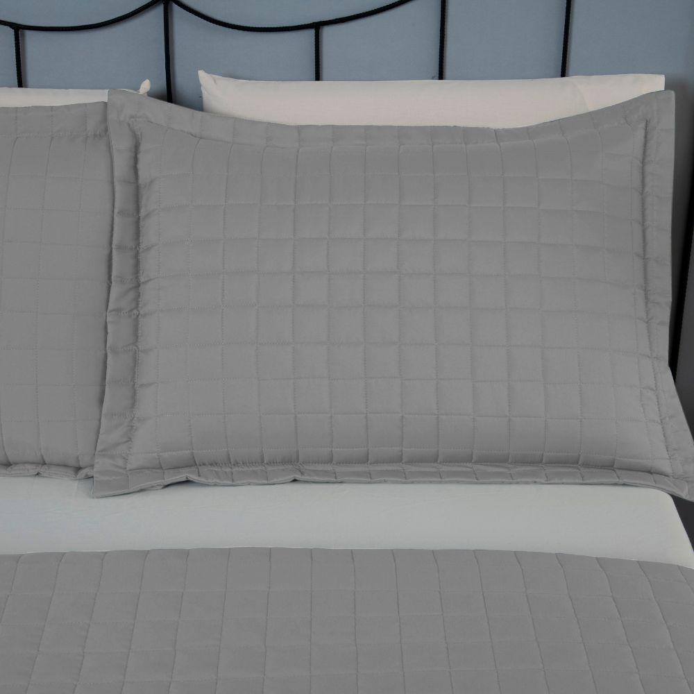 Kit Cobre Leito Matelado Copacabana 3 Peças King 100% Poliéster Percal 300 Fios Cor:cinza - 4