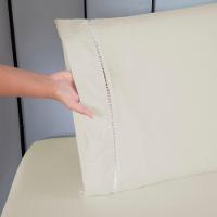 Jogo De Lençol Ponto Palito Completo 4 Peças King 80% Algodão - 20% Poliéster Percal 140 Fios Cor:palha - 4