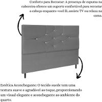 Cabeceira Cama Box Queen 160cm Camboriú Suede Cinza E Frame - 6