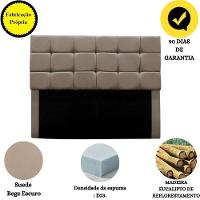 Cabeceira Cama Box Queen 160 Cm Bianca Suede Bege Escuro - 3