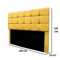 Cabeceira Cama Box Queen 160 Cm Bianca Suede Amarelo - 3