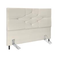 Cabeceira Cama Box Casal 140cm Camboriú Suede Bege E-frame - 1