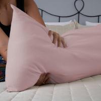 Capa Para Travesseiro Fofuxão 1 Peça 1,46m X 46cm 80% Algodão - 20% Poliéster Percal 140 Fios Com Zíper Cor:rosê - 3