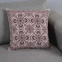 Capa Para Almofada Grécia 1 Peça 45cm X 45cm 60% Algodão - 40% Poliéster Tecido Jacquard Com Zíper Cor:vinho - 3