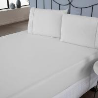 Jogo De Lençol Ponto Palito Simples 3 Peças Casal 80% Algodão - 20% Poliéster Percal 140 Fios Cor:branco - 2