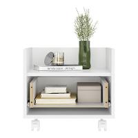 Mesa De Cabeceira 40 Cm Com Rodízios Multimóveis Mp4042 Branca