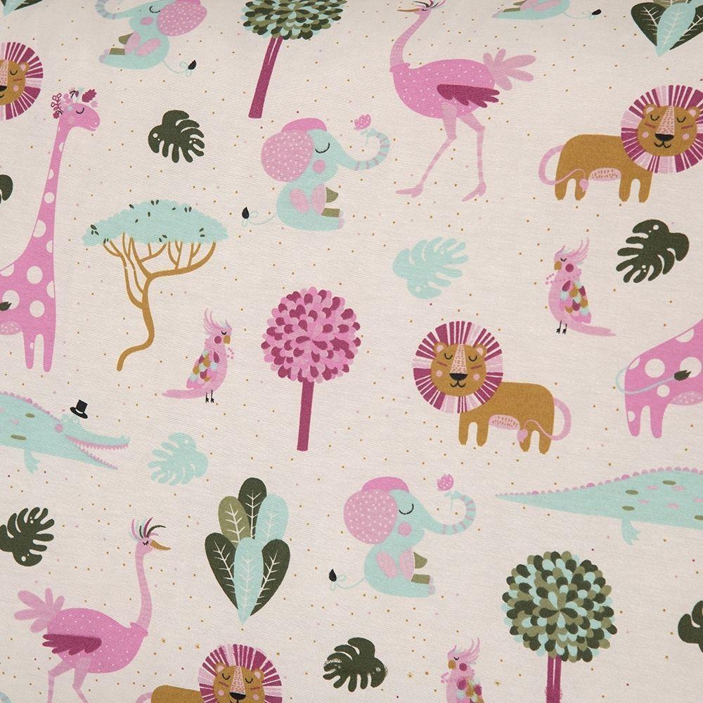 Fronha Estampada Infantil Joy 1 Peça 70cm X 50cm 80% Algodão - 20% Poliéster Percal 180 Fios Cor:safari - 4