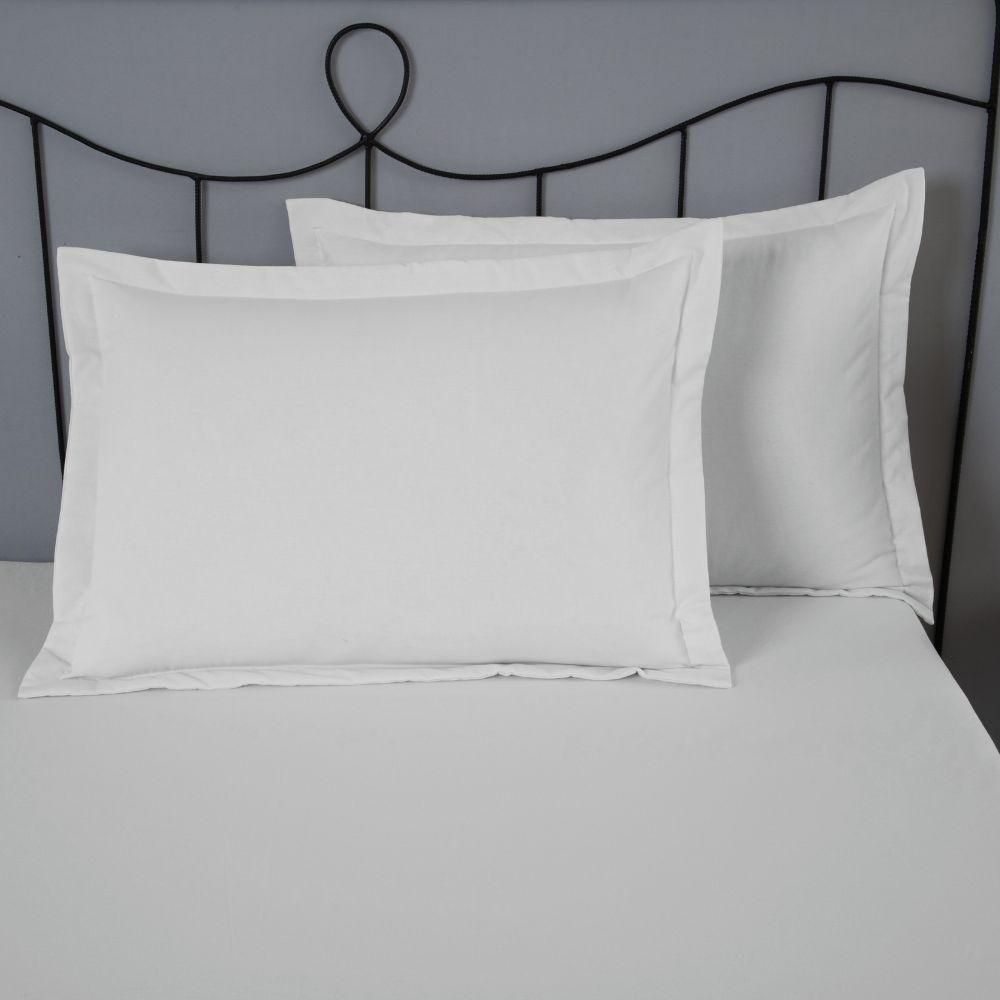 Porta Travesseiro Dia A Dia 1 Peça 70cm X 50cm 80% Algodão - 20% Poliéster Percal 140 Fios Cor:branco - 4