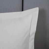 Porta Travesseiro Dia A Dia 1 Peça 70cm X 50cm 80% Algodão - 20% Poliéster Percal 140 Fios Cor:branco - 2