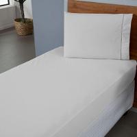 Jogo De Lençol Ponto Palito Simples 2 Peças Solteiro 80% Algodão - 20% Poliéster Percal 140 Fios Cor:branco - 3