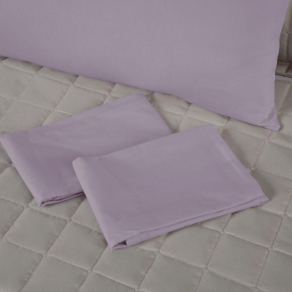 Capa Para Travesseiro Fofuxão 1 Peça 1,46m X 46cm 80% Algodão - 20% Poliéster Percal 140 Fios Com Zíper Cor:lilás - 4