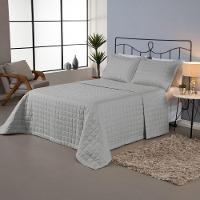 Kit Cobre Leito Matelado Dupla Face Soft 3 Peças Casal 100% Poliéster Cor:cinza - 2