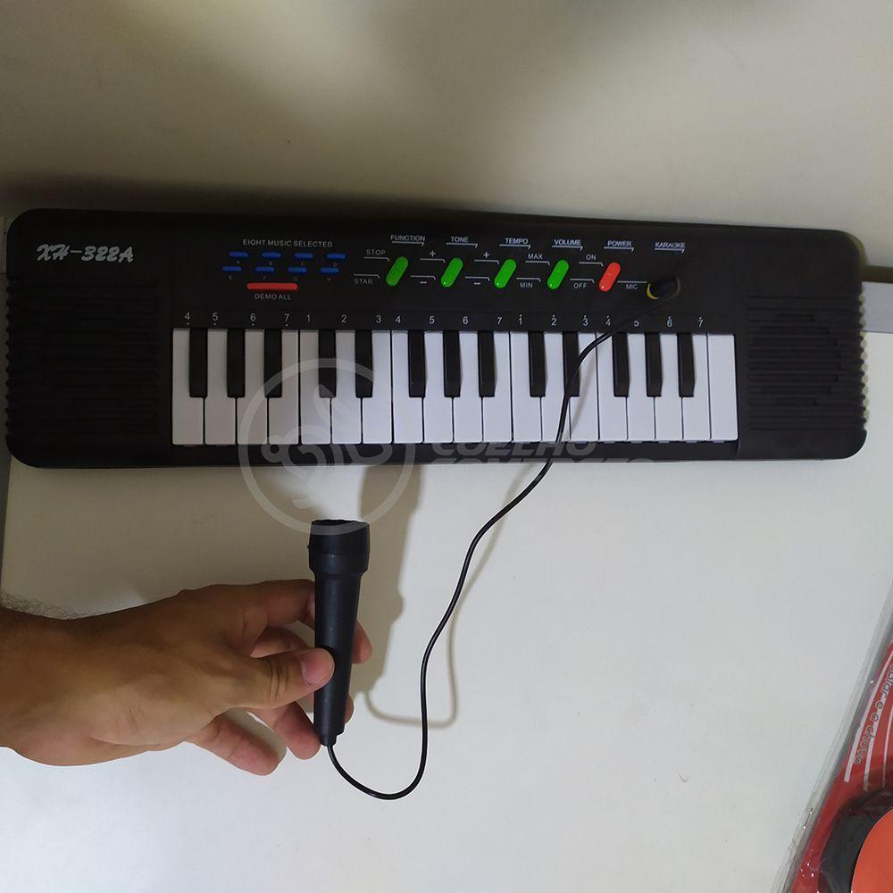 Mini Teclado Piano 32 Teclas Musical Karaokê E Microfone - 3