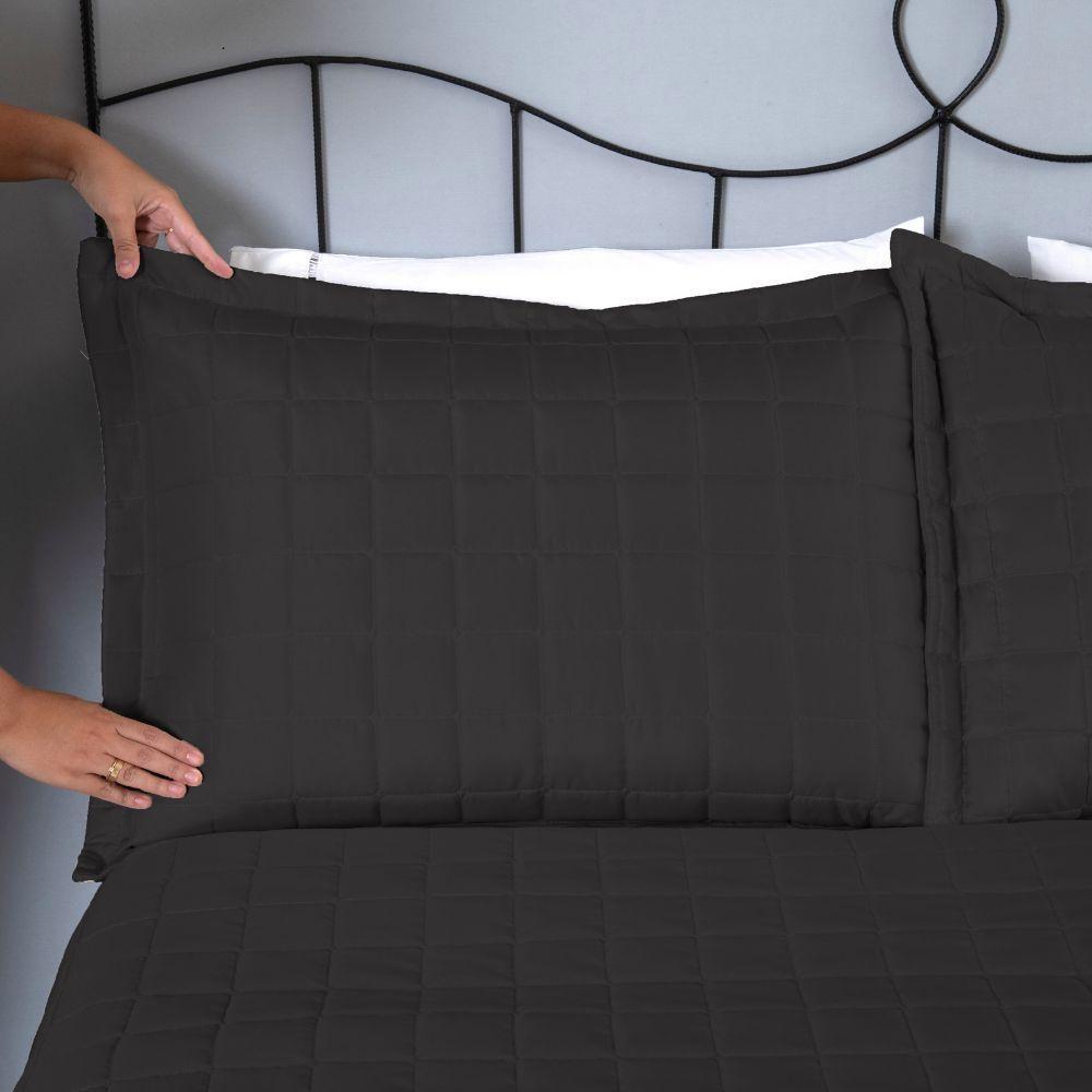 Kit Cobre Leito Matelado Dupla Face Soft 3 Peças King 100% Poliéster Cor:preto - 4