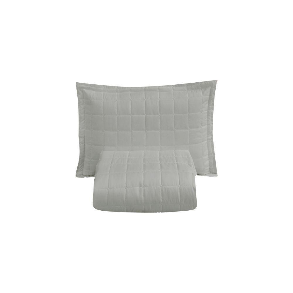 Kit Cobre Leito Matelado Dupla Face Soft 2 Peças Solteiro 100% Poliéster Cor:cinza - 1