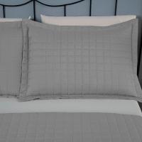 Kit Cobre Leito Matelado Copacabana 3 Peças Queen 100% Poliéster Percal 300 Fios Cor:cinza - 4