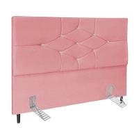 Cabeceira Cama Box Casal 140cm Camboriú Suede Rosa E-frame - 1