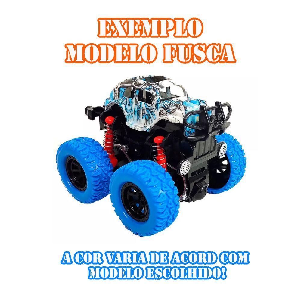 Carrinho Fricção Monster Truck 1:64 Escala Radical Suspensão Fusca Azul 06 - 2