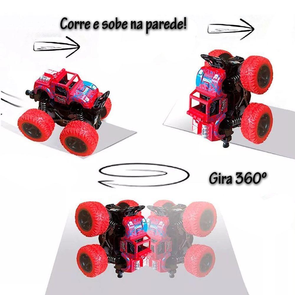 Carrinho Fricção Monster Truck 1:64 Escala Radical Suspensão Off Road Verde 15 - 2