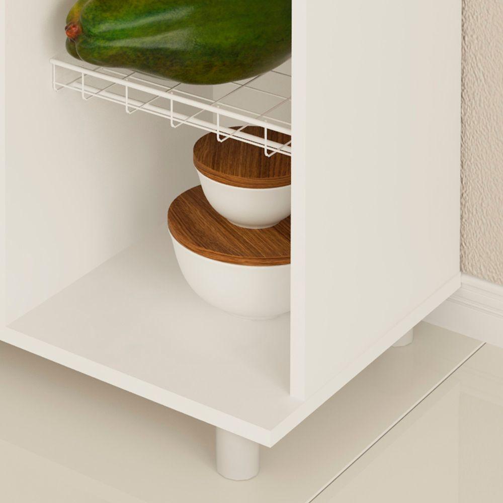 Balcão Multiuso Com 1 Porta E 2 Cestos Para Fruteira Branco - 5