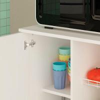 Balcão Multiuso Com 1 Porta E 2 Cestos Para Fruteira Branco