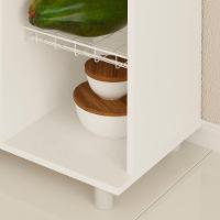 Balcão Multiuso Com 1 Porta E 2 Cestos Para Fruteira Branco - 5