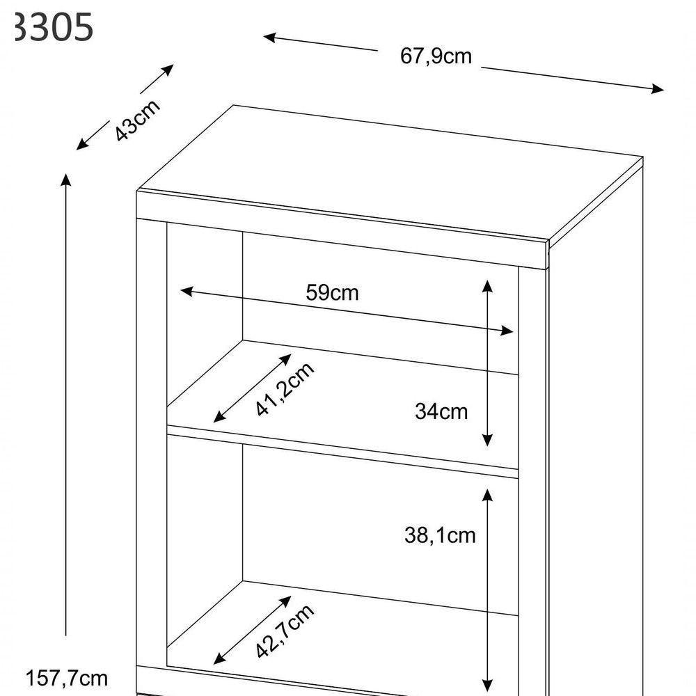 Balcão Para Forno E Micro-ondas Com 2 Portas E 1 Gaveta Branco - 4