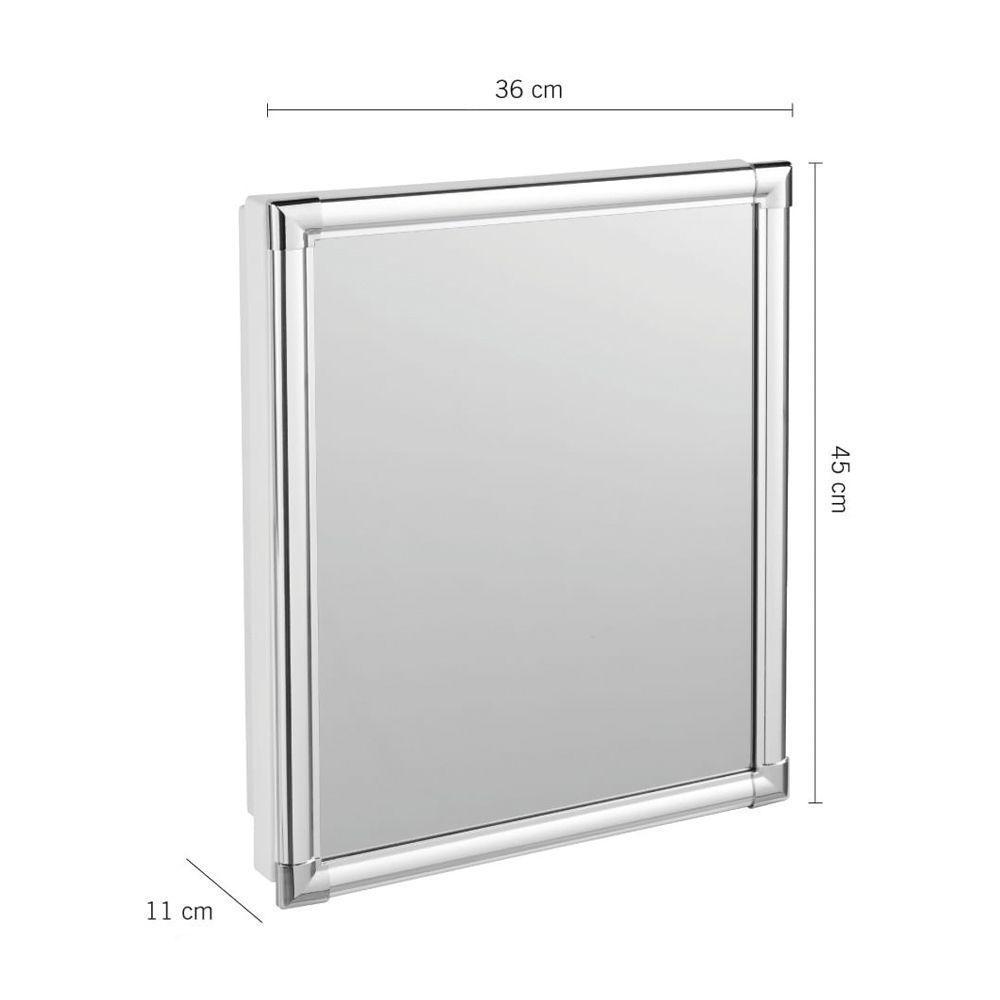 Armário Para Banheiro Com Espelho Astra Versátil Al43 Embutir/sobrepor Branco Al43*br1 - 3