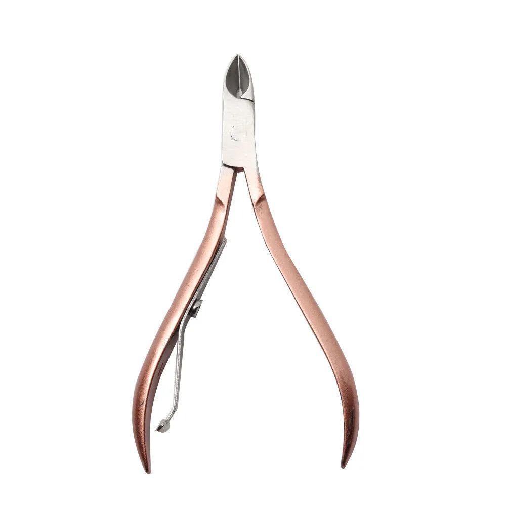Alicate De Unha Cuticula Aço Inox Profissional Rosê - 1