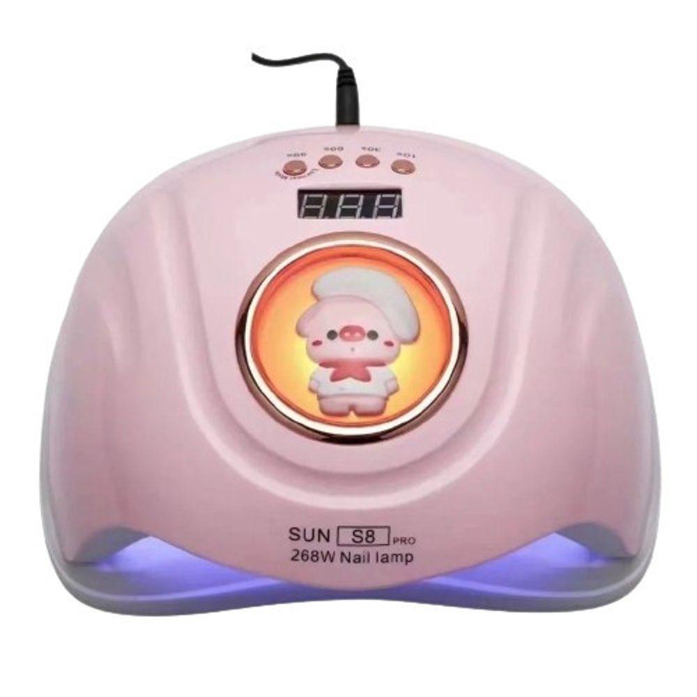 Cabine De Unha Sun S8 Profissional 268w Para Unhas De Gel Led Uv Com Bichinho Bivolt Rosa - 1