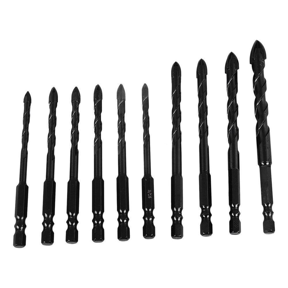 Broca Com Haste Hexagonal, 10 Unidades, Concreto, 1-4 - 3