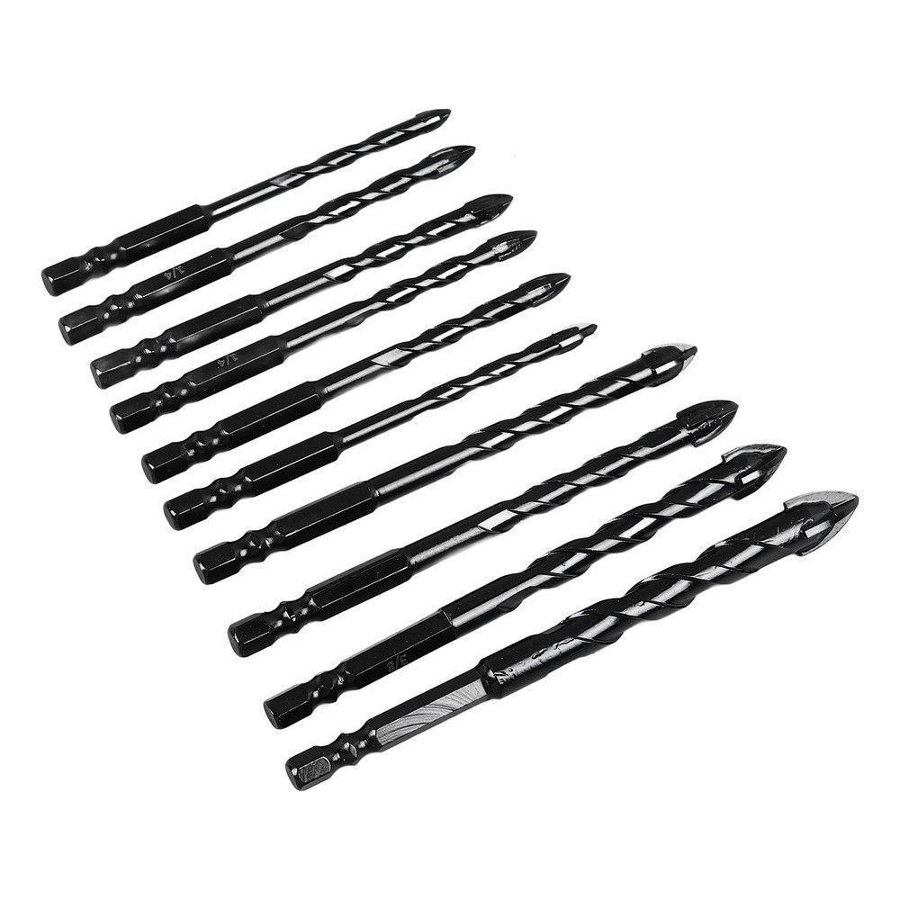 Broca Com Haste Hexagonal, 10 Unidades, Concreto, 1-4 - 6