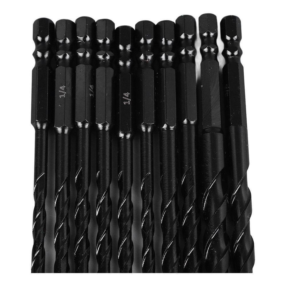 Broca Com Haste Hexagonal, 10 Unidades, Concreto, 1-4 - 7