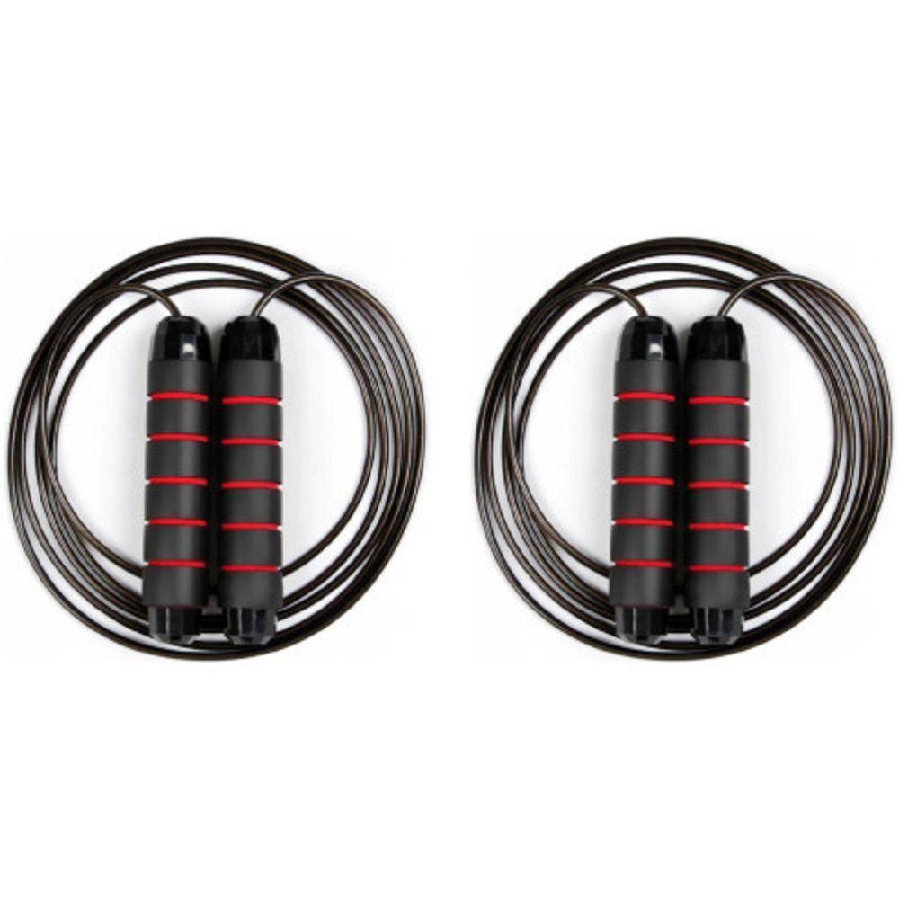 Corda De Pular Cross Speed Rope Rolamento Profissional 2 Peças - 1