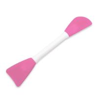 Espátulas Duplas De Silicone Para Aplicação De Máscara Argila Skincare Maquiagem Rosa - 1
