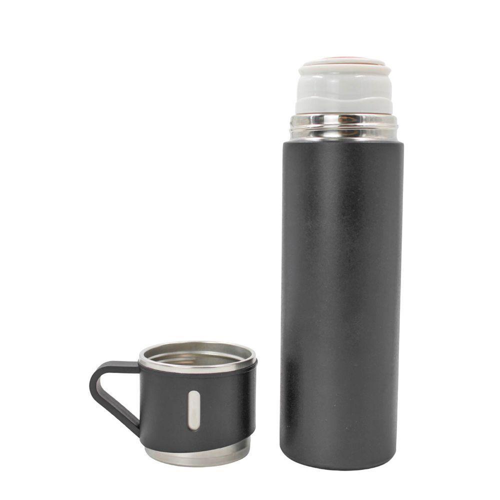 Garrafa Termica Com Copo Parede Dupla Inox Squeeze 500ml Preto - 4