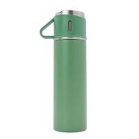 Garrafa Termica Com Copo Parede Dupla Inox Squeeze 500ml Verde - 1
