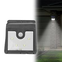 Luminaria Parede Painel Solar 4 Leds Sensor Movimento Luz