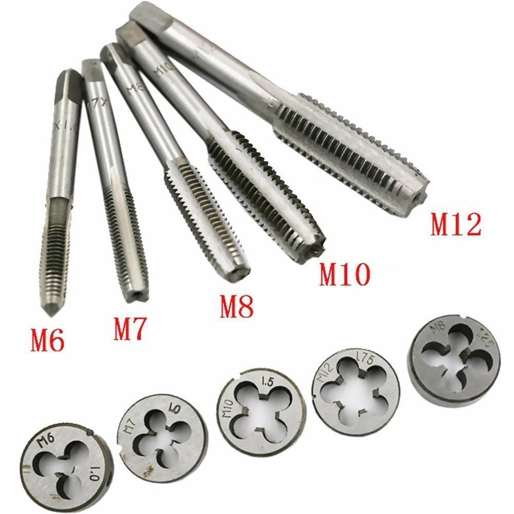 Jogo Tarracha Cossinete Macho Femea Kit 12 Peças Pente Abre Rosca Aco Madeira Aluminio Profissional - 4