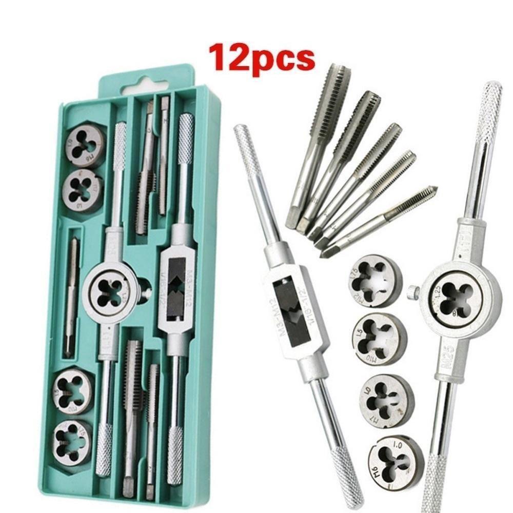 Jogo Tarracha Cossinete Macho Femea Kit 12 Peças Pente Abre Rosca Aco Madeira Aluminio Profissional - 5