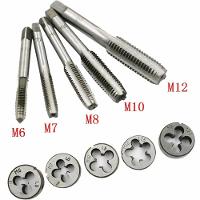 Jogo Tarracha Cossinete Macho Femea Kit 12 Peças Pente Abre Rosca Aco Madeira Aluminio Profissional