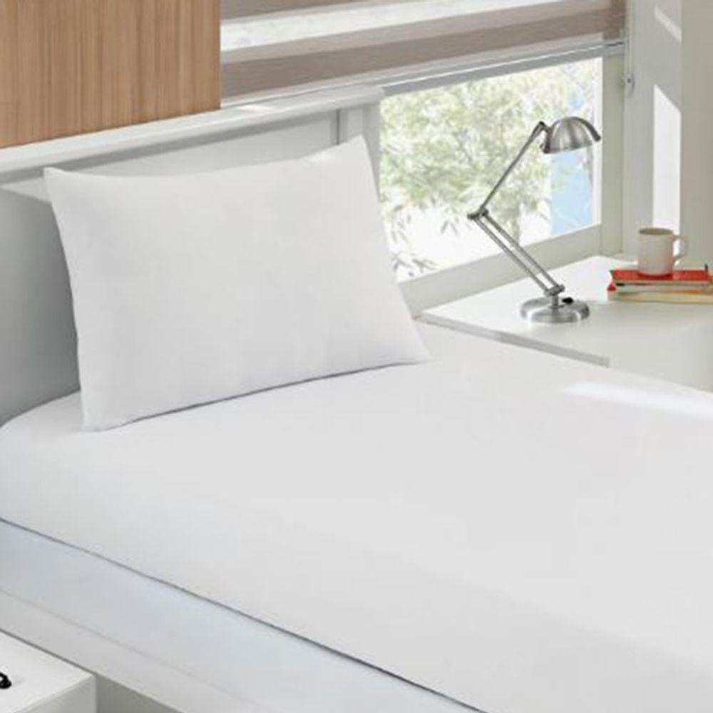 Jogo De Cama Buettner Solteiro King Malha 100% Algodão Basic Liso 2 Peças Branco - 2