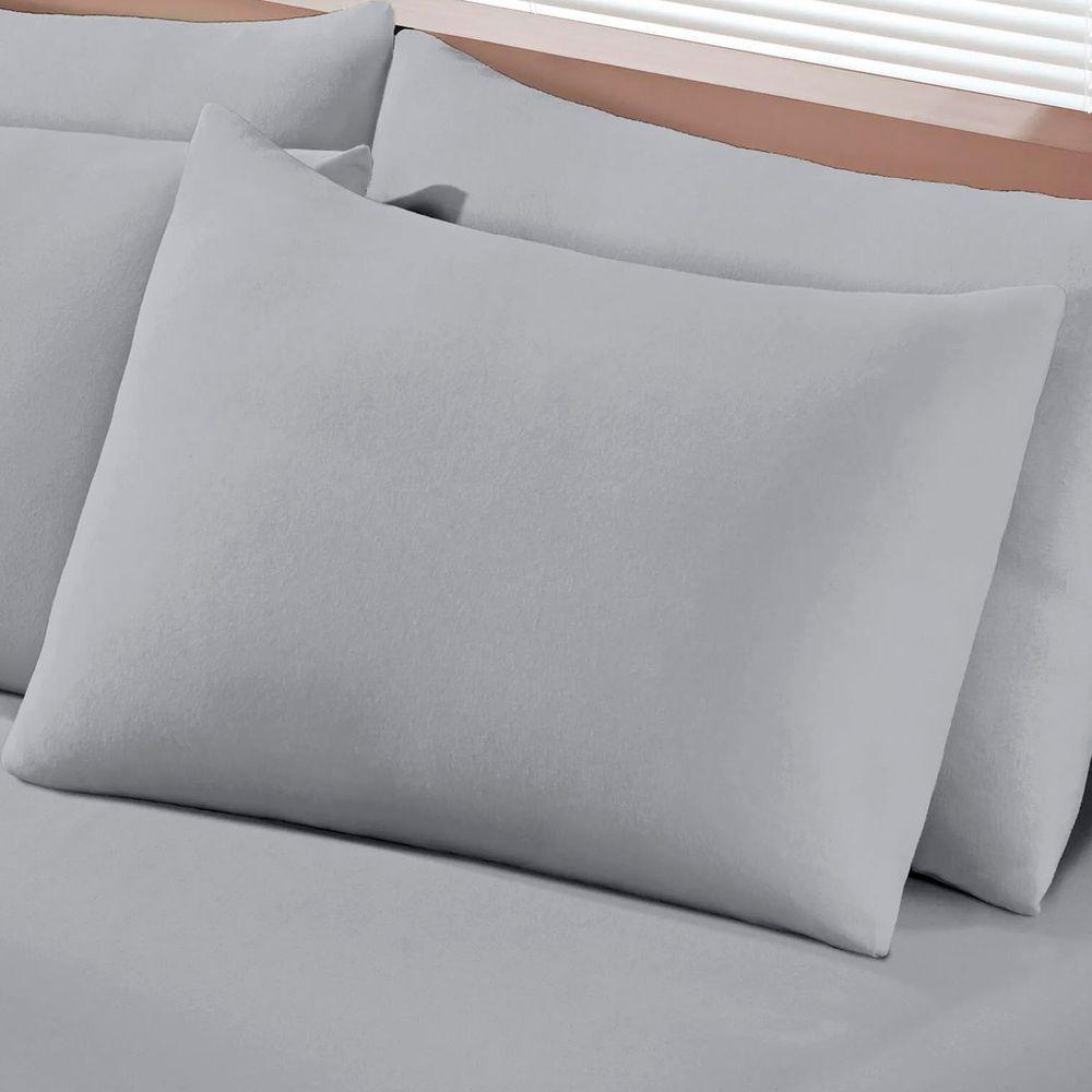 Fronha Buettner Malha 100% Algodão Basic Lisa 45cmx70cm Prata - 2