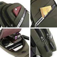 Mochila Bolsa Tiracolo Transversal Pochete De Peito Cross Body Impermeável Com Saída Para Fone Preto - 3