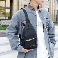 Mochila Bolsa Tiracolo Transversal Pochete De Peito Cross Body Impermeável Com Saída Para Fone Preto - 4