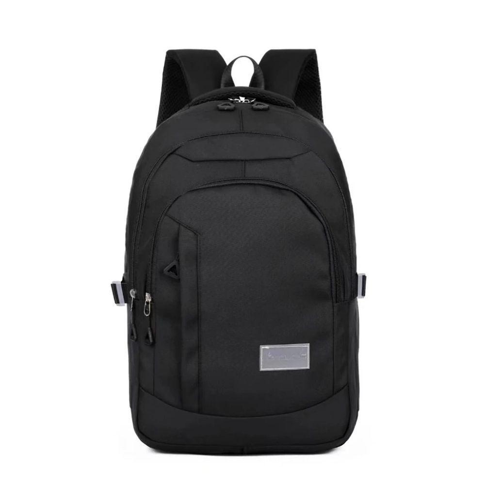 Mochila Grande Reforçada Impermeável Para Notebook 15.6 Faculdade Escola Passeio Unissex Preto - 1