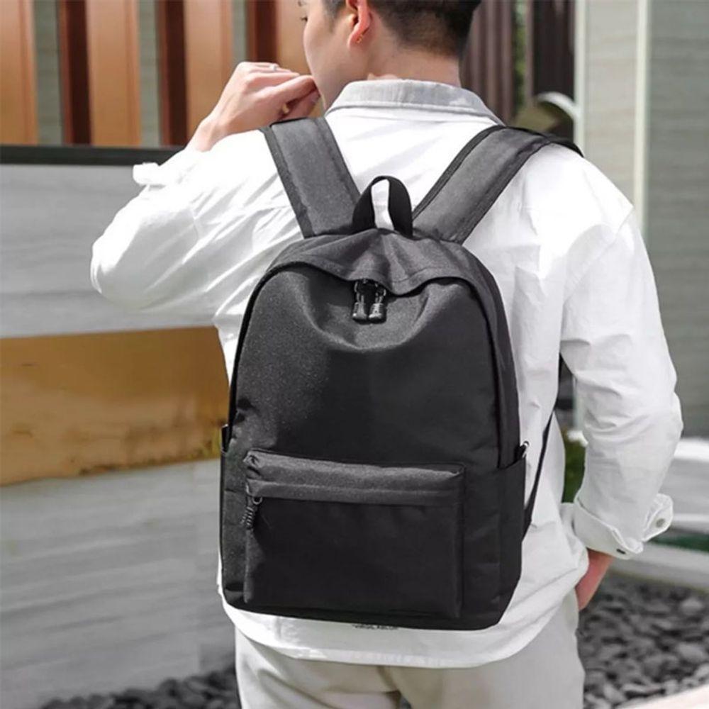 Mochila Casual 25L Resistente A água Unissex Universidade Escolar Estudante Trabalho Viagens Preto - 6